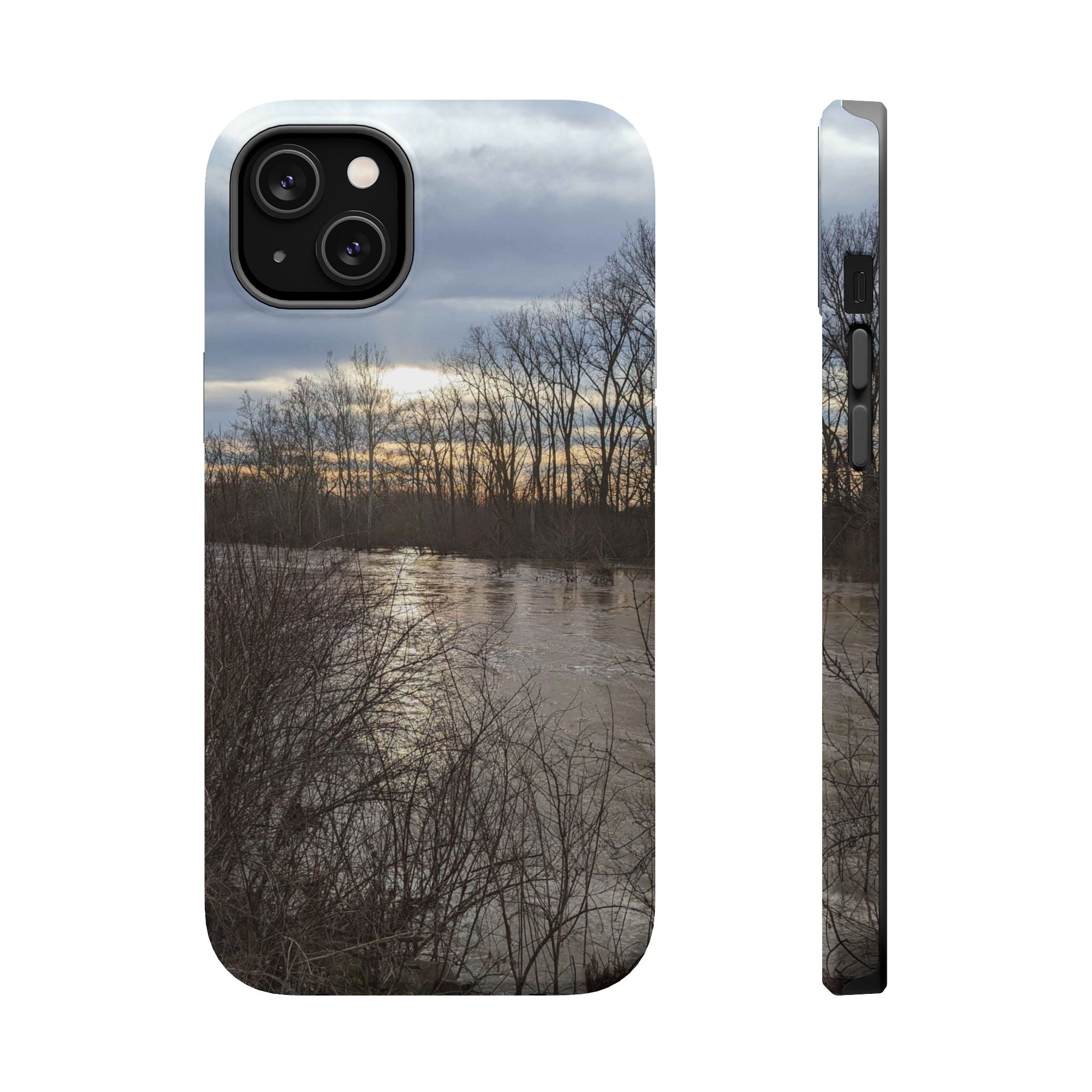 Phone Case — Moody Winter River Landscape Magnetic Impact-Resistant Case