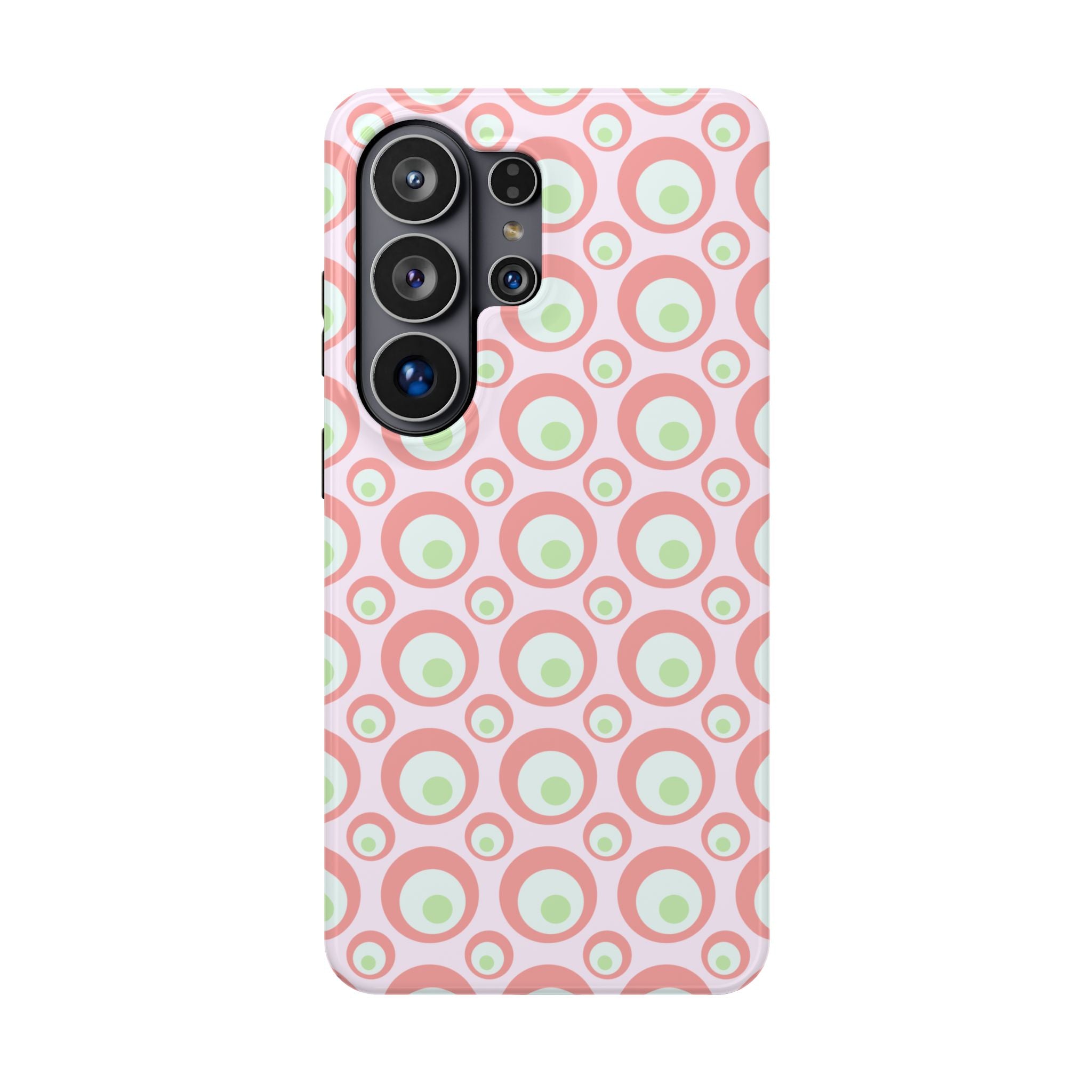 Pink Retro Circles Magnetic Impact-Resistant Phone Case