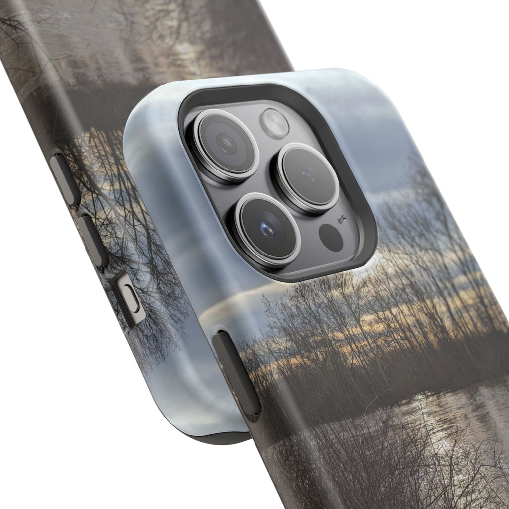 Phone Case — Moody Winter River Landscape Magnetic Impact-Resistant Case