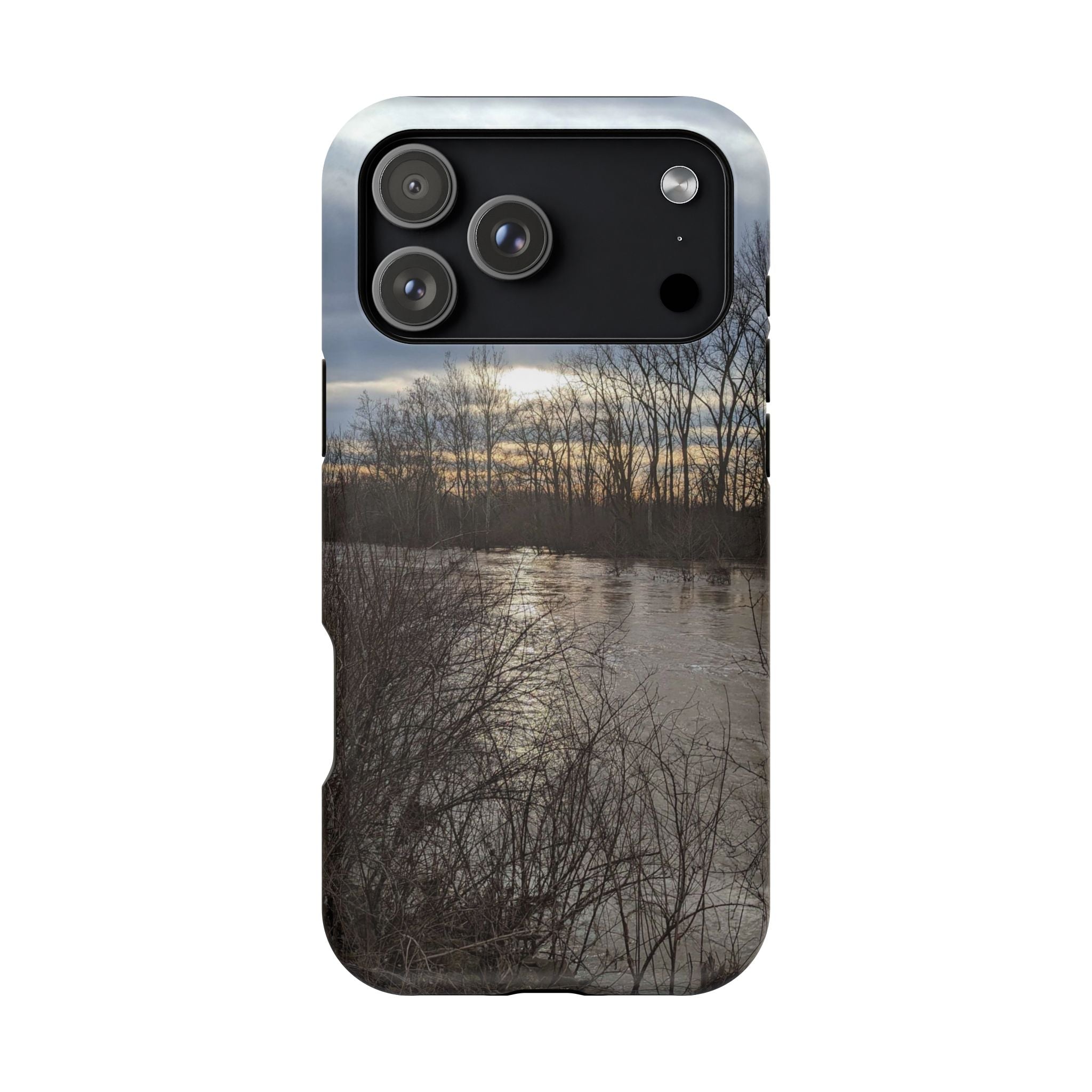 Phone Case — Moody Winter River Landscape Magnetic Impact-Resistant Case