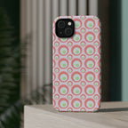 Pink Retro Circles Magnetic Impact-Resistant Phone Case
