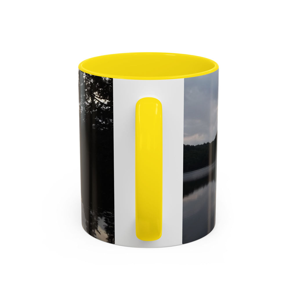 Lake Sunset Accent Coffee Mug — Scenic Reflection Photography 11/15oz
