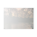 Glass Cutting Board - Tranquil River Sunset Landscape Decorative Cutting Board