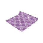 Purple Geometric Table Runner – Modern Circle Pattern Dining Decor
