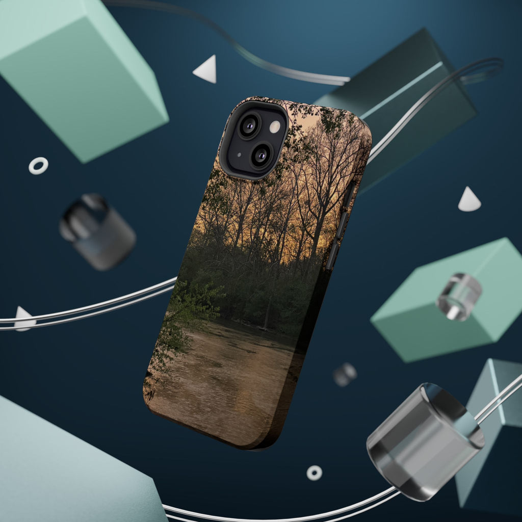 Nature River Sunset Phone Case — Magnetic Impact‑Resistant