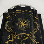 Taurus Zodiac Shower Curtain — Gold Celestial Bull Astrology Bathroom Decor