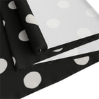 Black Polka Dot Table Runner – Classic Dotted Cotton-Poly Dining Accent