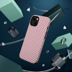 Pink Gingham Magnetic Impact-Resistant Phone Case