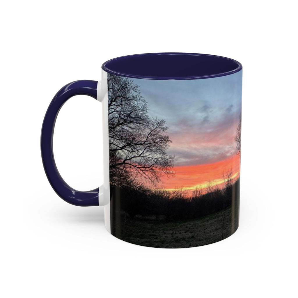 Sunset Silhouette In Derby, UK Coffee Mug — Scenic Tree Silhouette at Dusk (11/15oz)