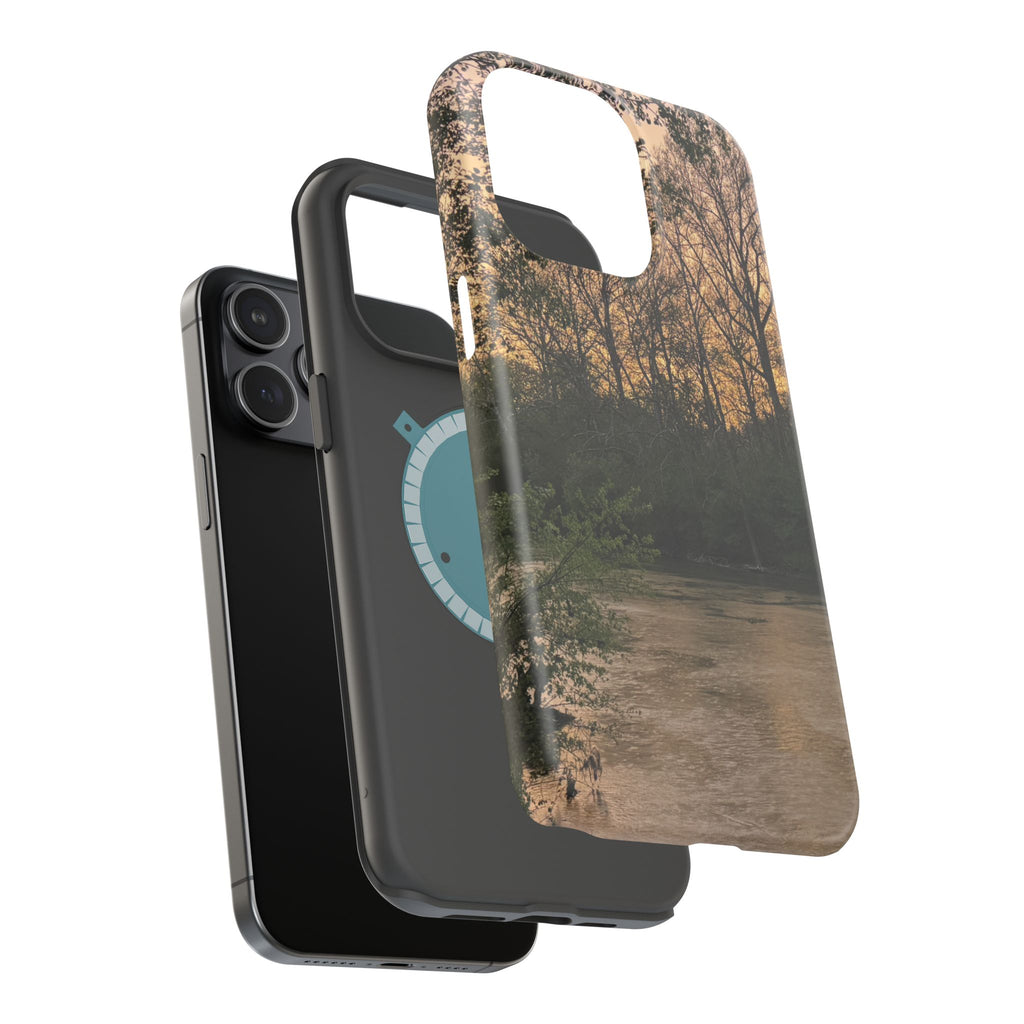 Nature River Sunset Phone Case — Magnetic Impact‑Resistant