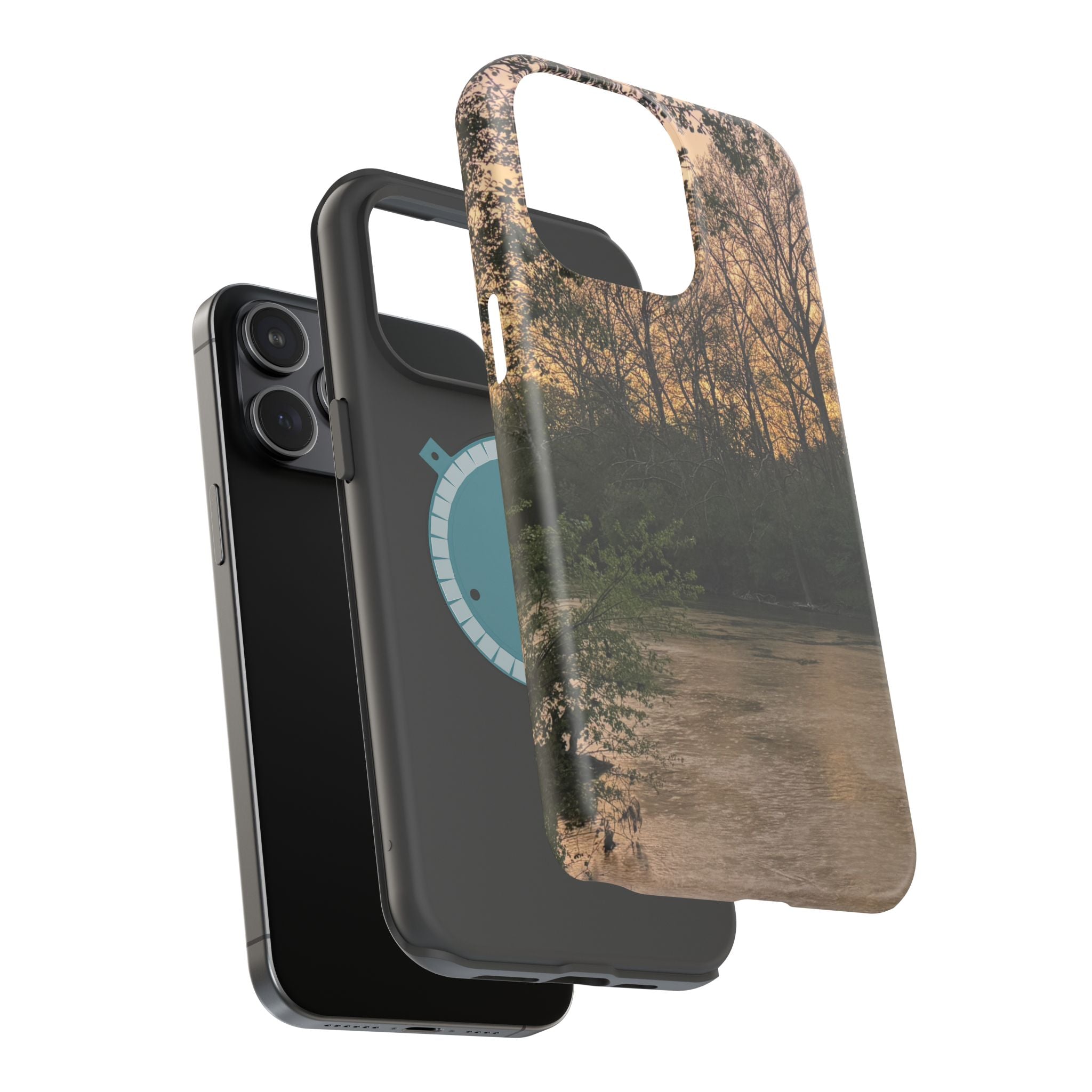 Nature River Sunset Phone Case — Magnetic Impact‑Resistant