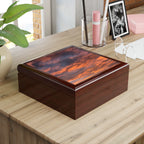 Sunset Sky Jewelry Box — Scenic Orange Cloud Keepsake Box