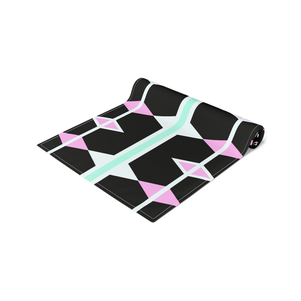 Geometric Pastel Diamond Table Runner
