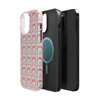 Pink Retro Circles Magnetic Impact-Resistant Phone Case