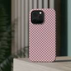 Pink Gingham Magnetic Impact-Resistant Phone Case