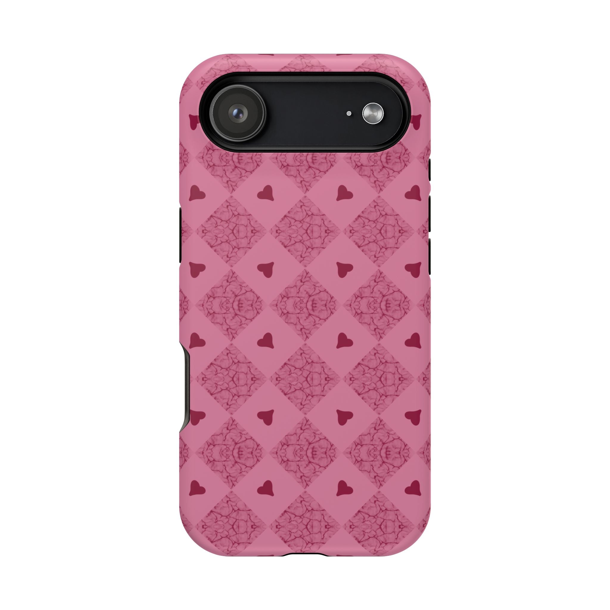 Pink Vintage Hearts Magnetic Impact-Resistant Phone Case