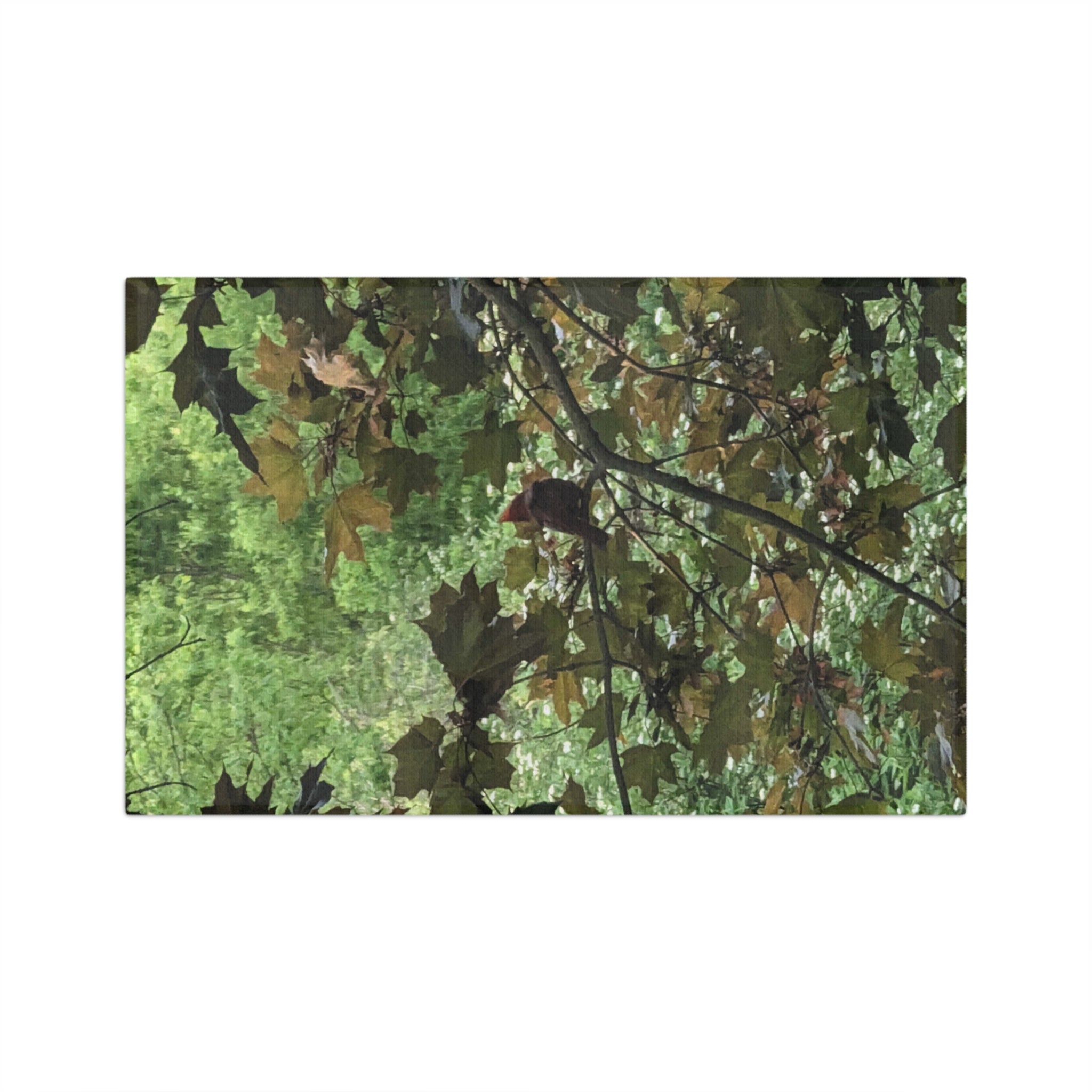 Forest Canopy Microfiber Tea Towel — Green Leaf Nature Print