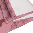 Pink Heart Patchwork Table Runner - Romantic Valentine Dining Decor
