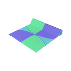 Geometric Pastel Table Runner — Mint & Lavender Circle Pattern