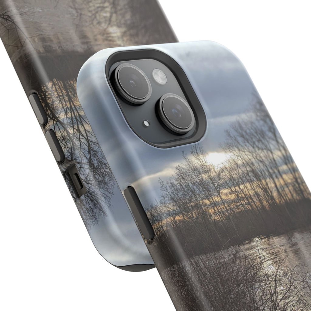 Phone Case — Moody Winter River Landscape Magnetic Impact-Resistant Case