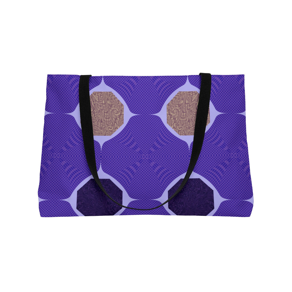 Weekender Tote Bag – Geometric Violet Pattern Travel Tote