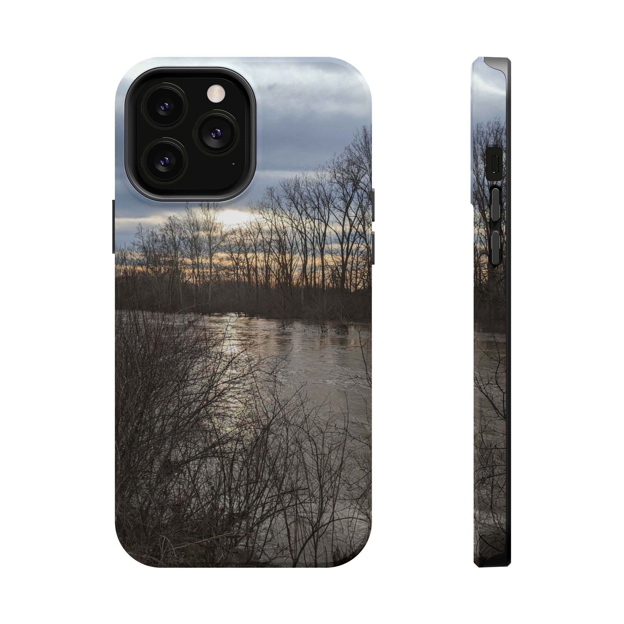 Phone Case — Moody Winter River Landscape Magnetic Impact-Resistant Case
