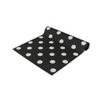 Black Polka Dot Table Runner – Classic Dotted Cotton-Poly Dining Accent