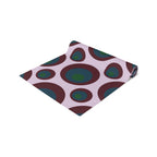 Retro Polka Dot Table Runner — Midcentury Circles Cotton-Poly Dining Accent
