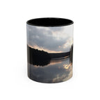 Lake Sunset Accent Coffee Mug — Scenic Reflection Photography 11/15oz