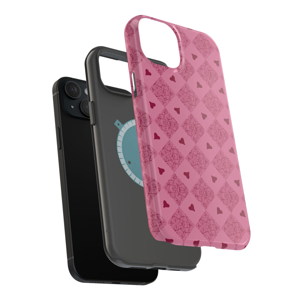 Pink Vintage Hearts Magnetic Impact-Resistant Phone Case