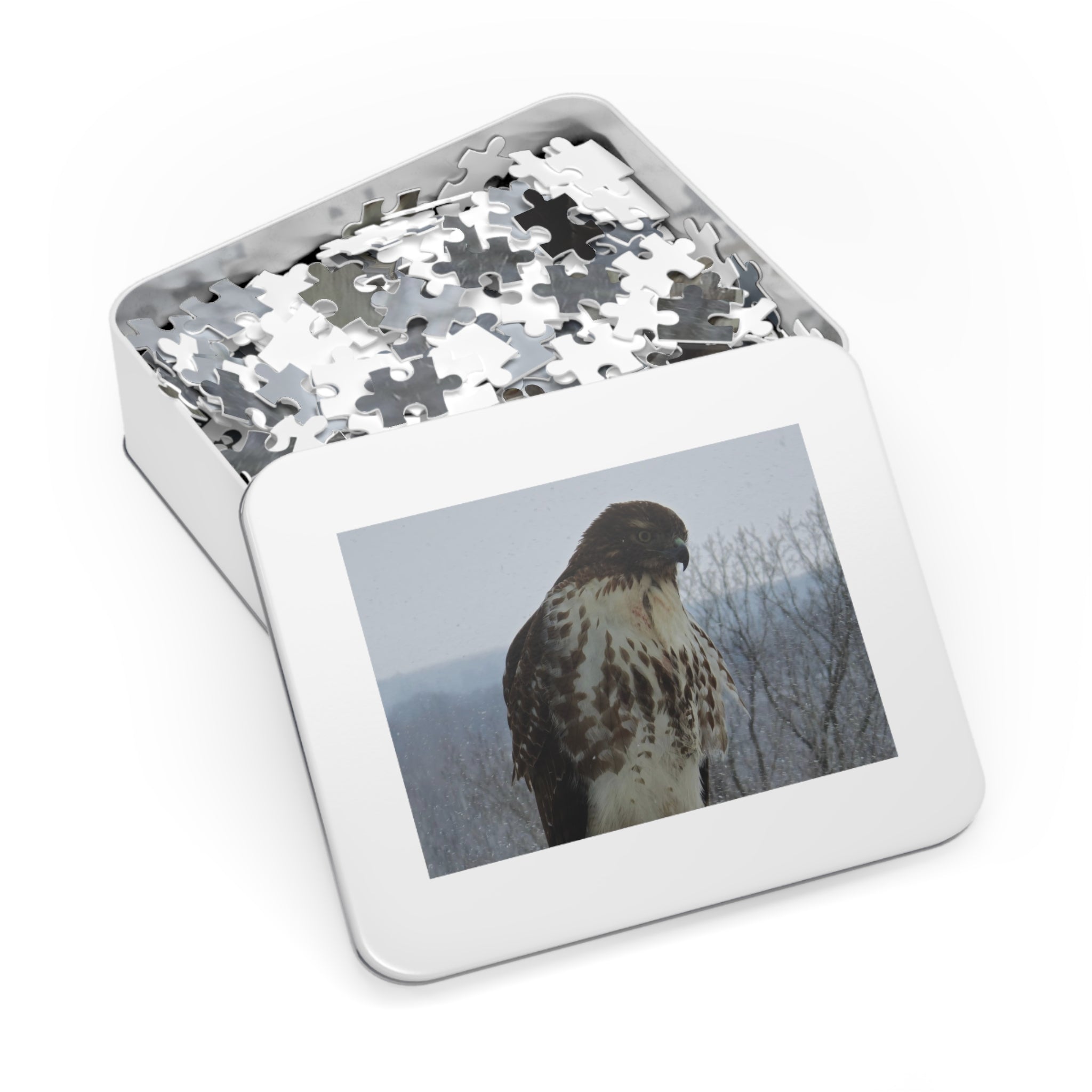 Hawk Photography Jigsaw Puzzle with Tin – Wildlife Puzzle