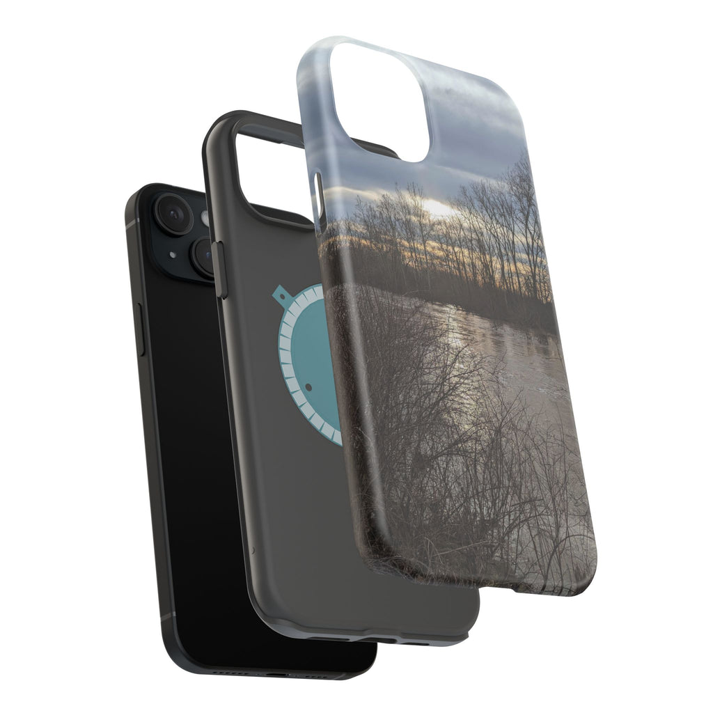Phone Case — Moody Winter River Landscape Magnetic Impact-Resistant Case