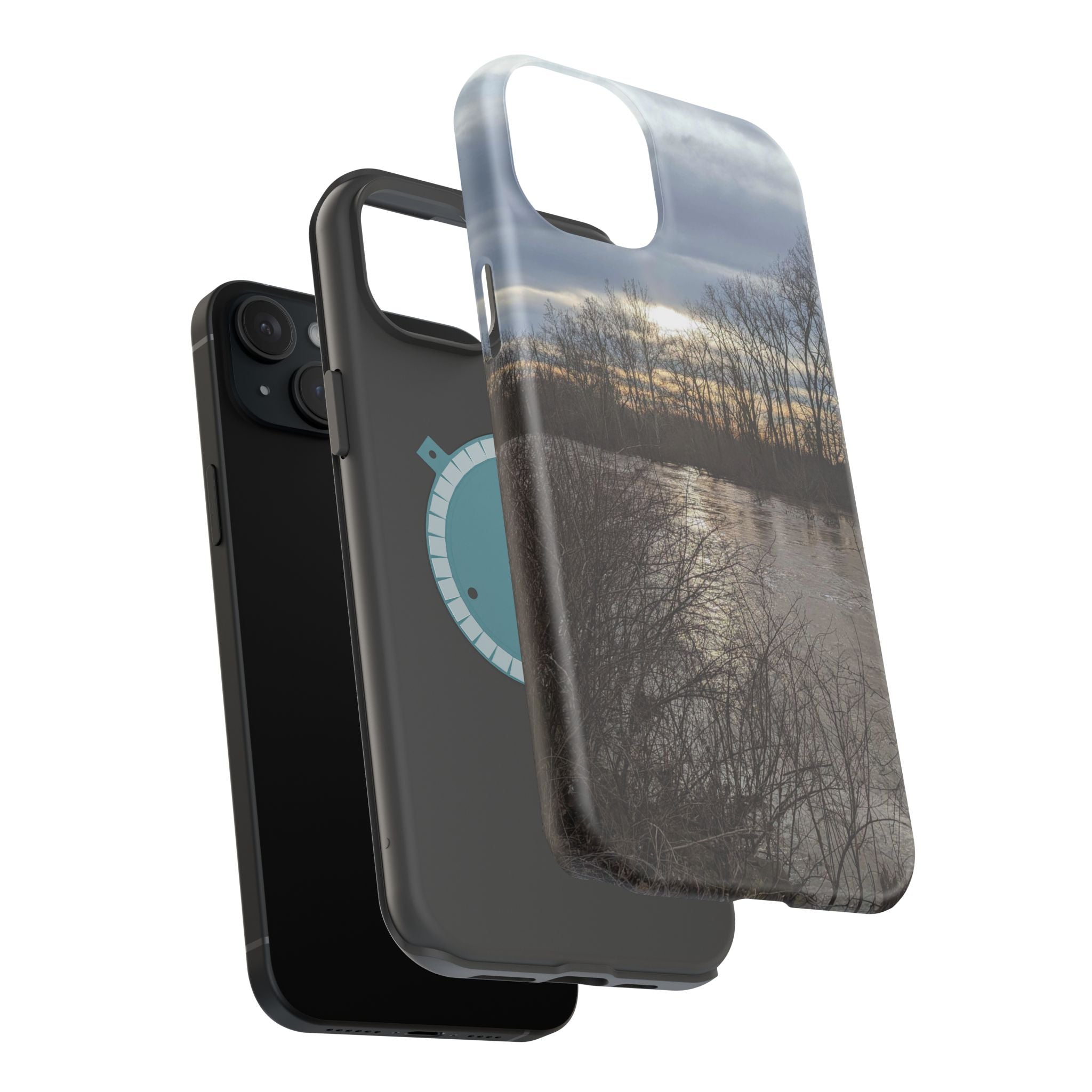 Phone Case — Moody Winter River Landscape Magnetic Impact-Resistant Case