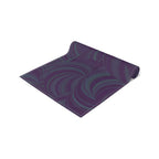 Purple Swirl Table Runner — Abstract Floral Pattern Dining Decor