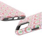 Pink Retro Circles Magnetic Impact-Resistant Phone Case