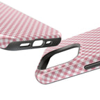 Pink Gingham Magnetic Impact-Resistant Phone Case