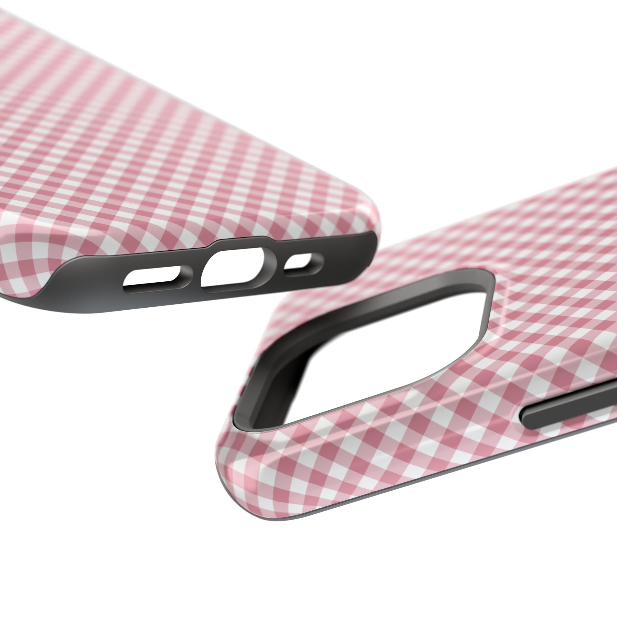 Pink Gingham Magnetic Impact-Resistant Phone Case