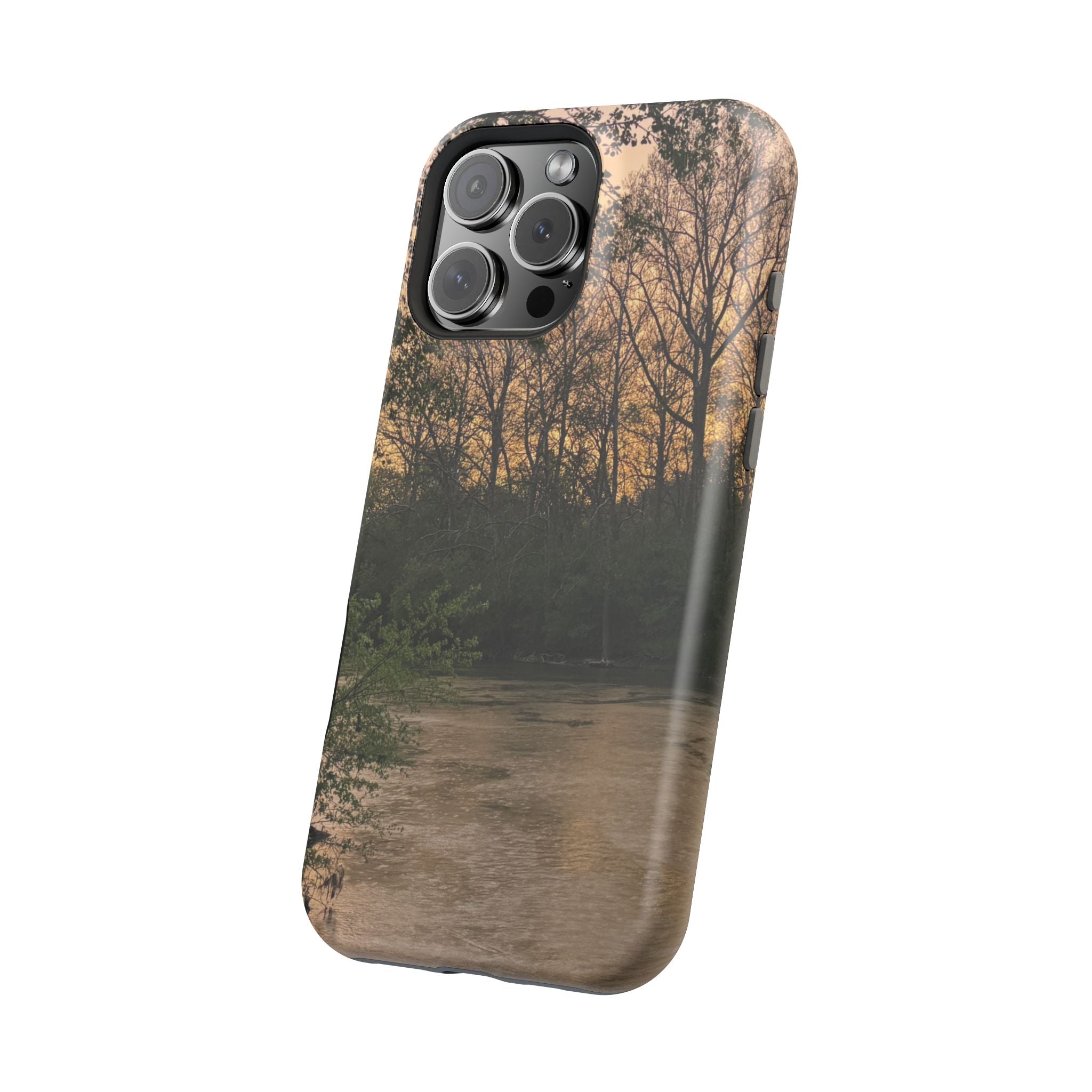Nature River Sunset Phone Case — Magnetic Impact‑Resistant