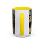 Sunset Reflection Coffee Mug — Forest Silhouette Accent Mug