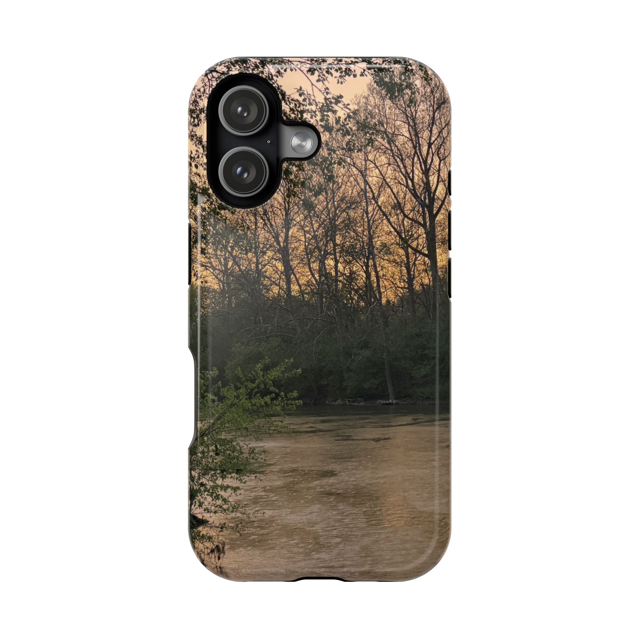 Nature River Sunset Phone Case — Magnetic Impact‑Resistant