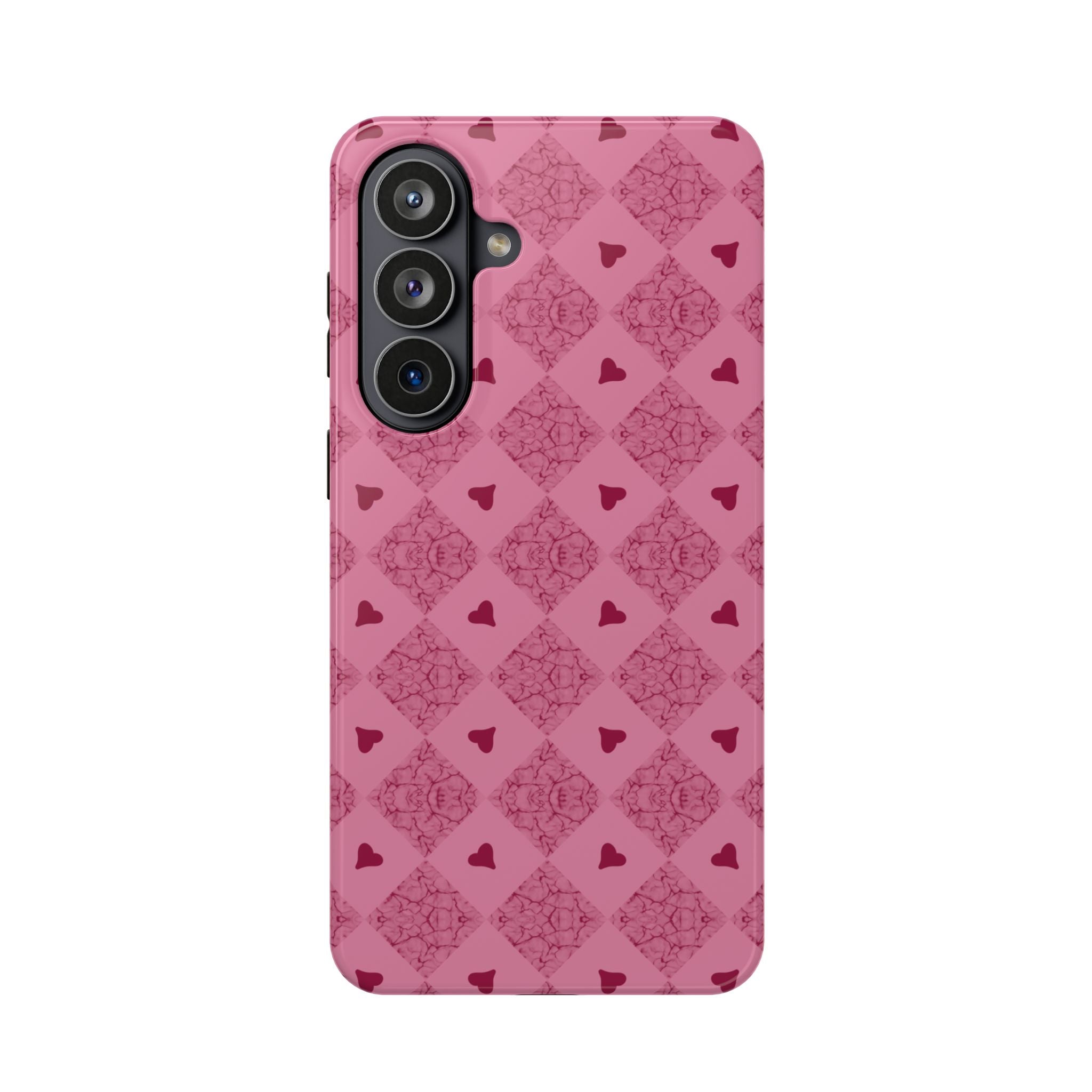 Pink Vintage Hearts Magnetic Impact-Resistant Phone Case