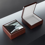 Coastal Cliffs in the UK Jewelry Box — Photo Keepsake Box with Ocean Wave Design