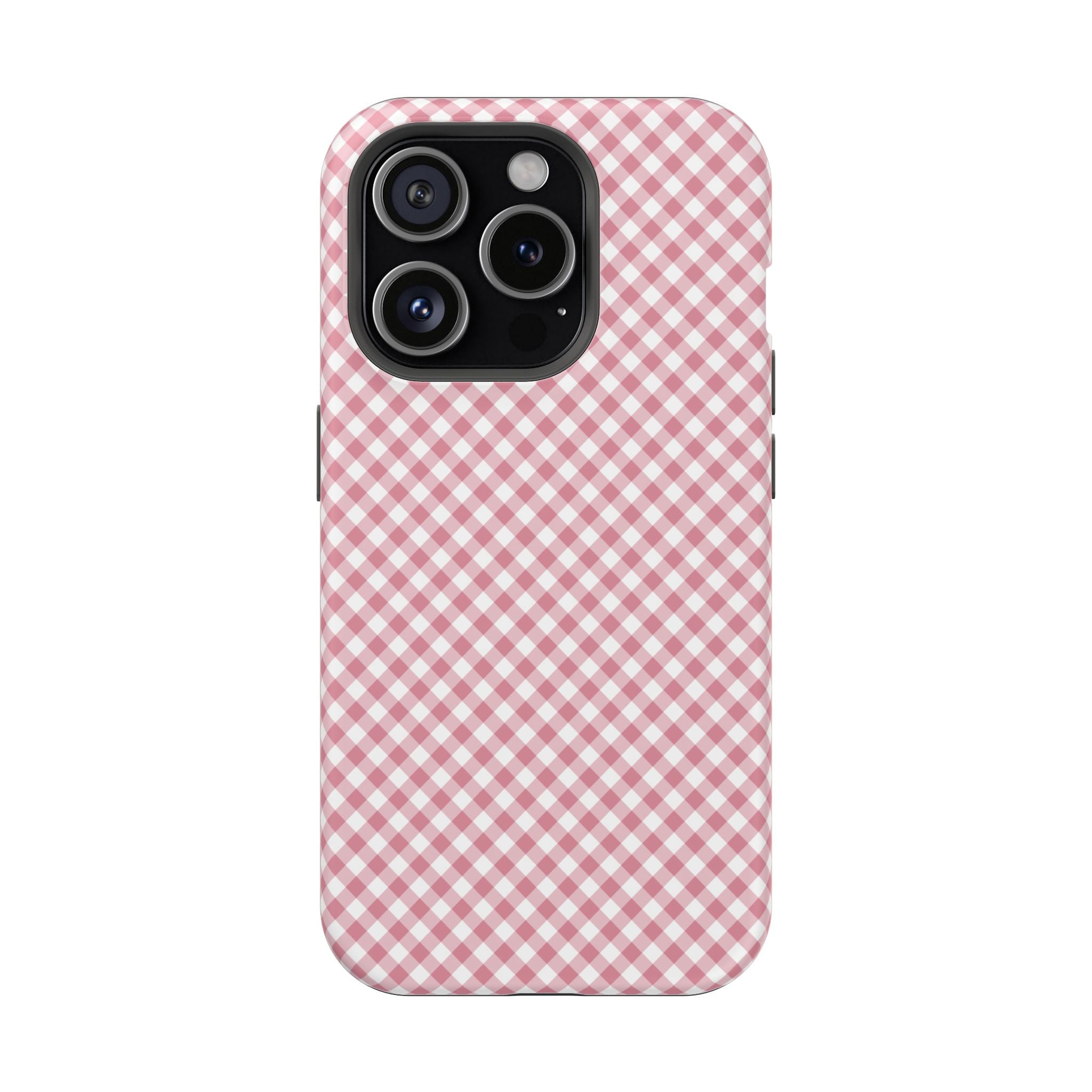 Pink Gingham Magnetic Impact-Resistant Phone Case