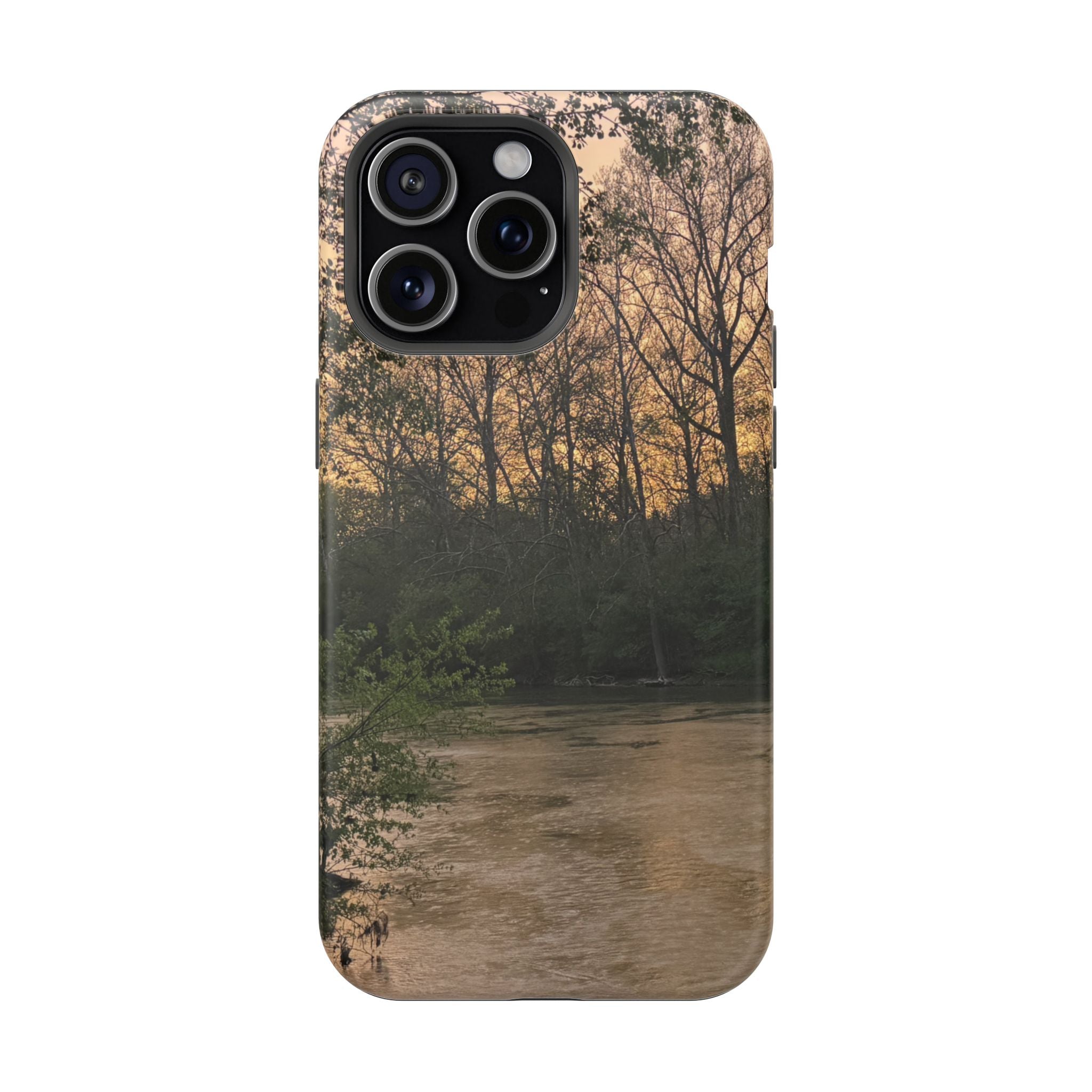 Nature River Sunset Phone Case — Magnetic Impact‑Resistant