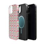Pink Retro Circles Magnetic Impact-Resistant Phone Case