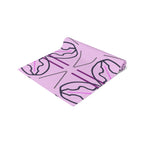 Pink Floral Geometric Table Runner — Modern Blossom Dining Decor