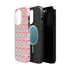 Pink Retro Circles Magnetic Impact-Resistant Phone Case