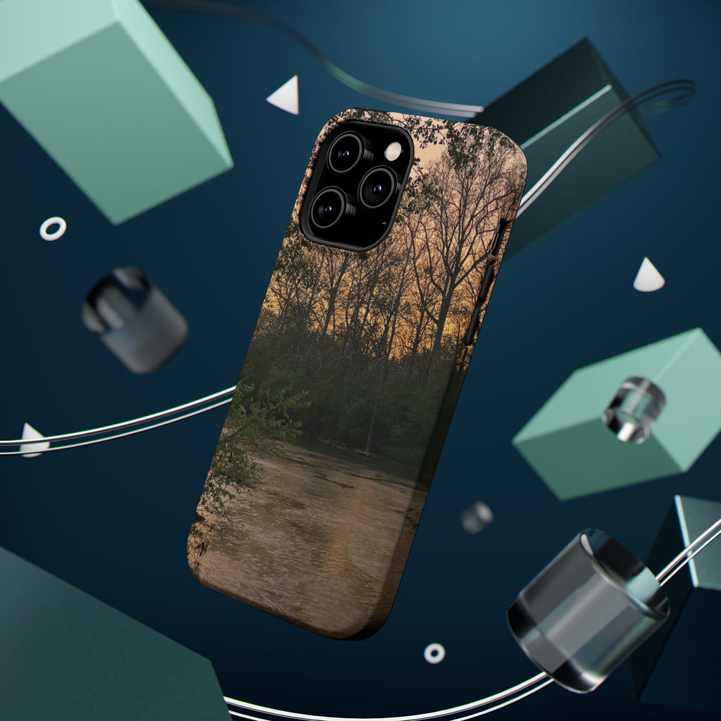 Nature River Sunset Phone Case — Magnetic Impact‑Resistant