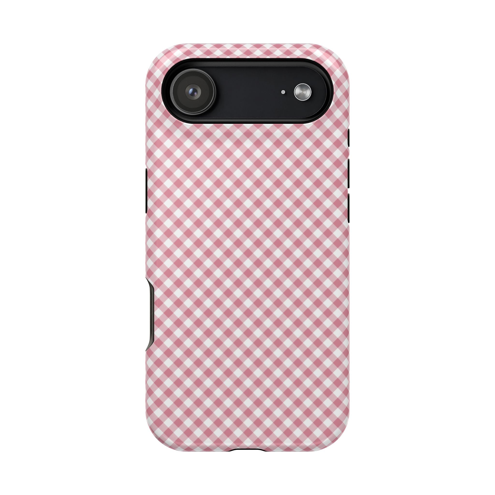 Pink Gingham Magnetic Impact-Resistant Phone Case
