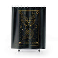 Capricorn Zodiac Shower Curtain — Gold Mystic Goat Astrological Bathroom Decor